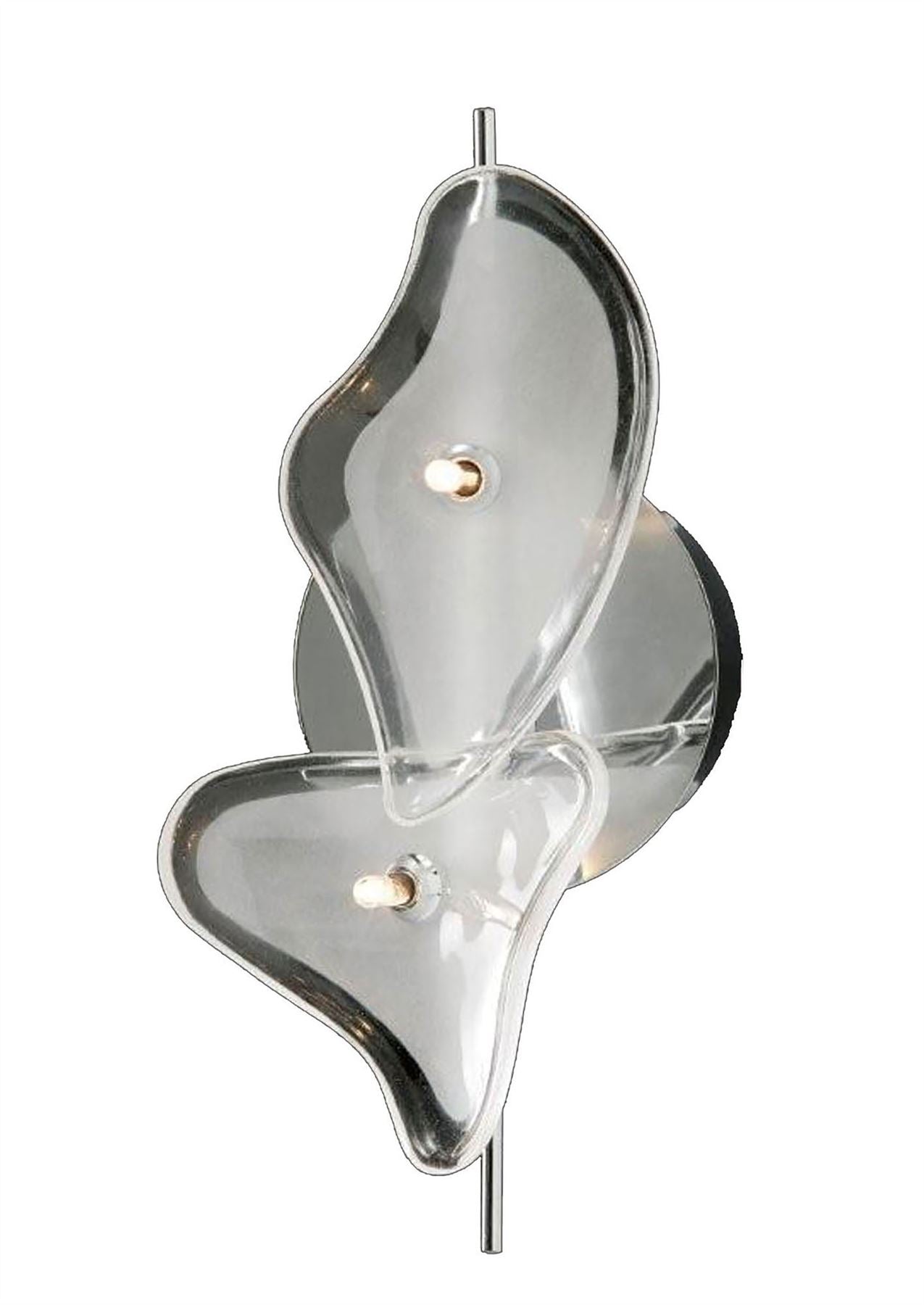 Mantra Otto Ceiling/Wall 2 Light G4 Bar, Polished Chrome/Frosted Glass, NOT LED/CFL Compatible