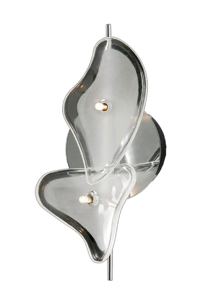 Mantra Otto Ceiling/Wall 2 Light G4 Bar, Polished Chrome/Frosted Glass, NOT LED/CFL Compatible