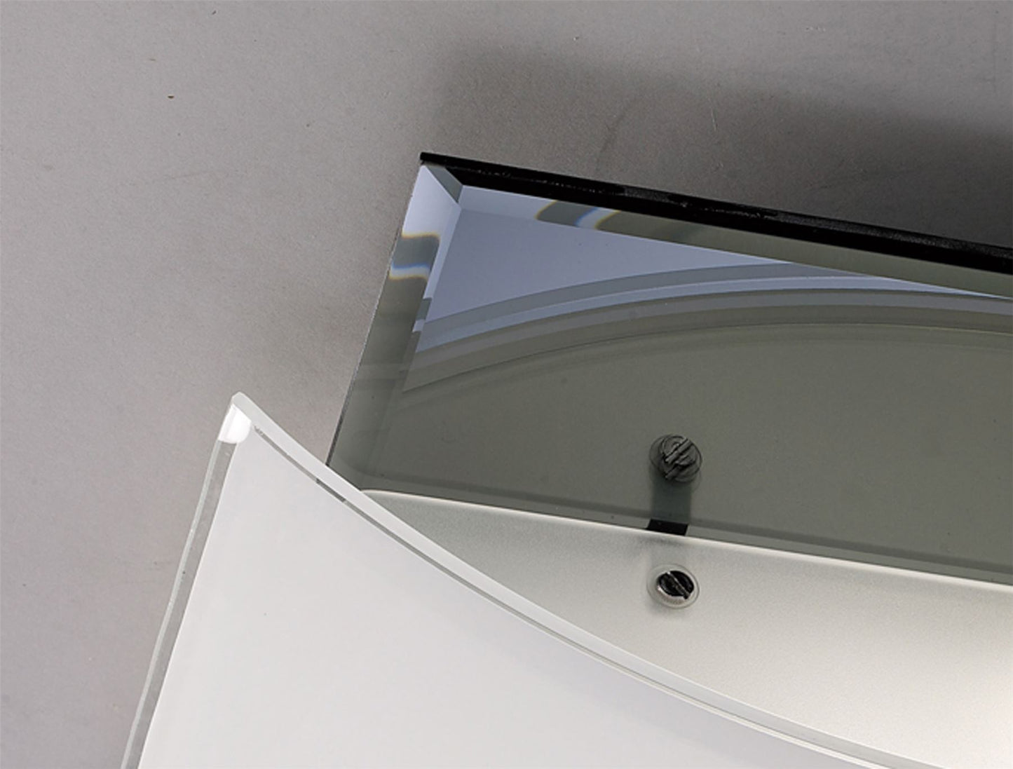 Diyas Vito Square Flush  2 Light E27 Polished Chrome/Smoked Mirror Ceiling Light Fitting