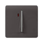 Trendi Artistic Modern Glossy 20 A Tactile Light Switch & Neon Insert Dark Brown