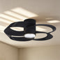 Rose 65cm 24W LED Dimmable Ceiling Light With Built-In 22W DC Reversible Fan, Remote Control 2700-5000K, 2000lm, Black