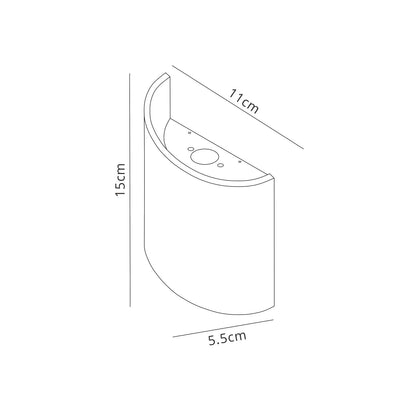 Mantra Fusion Sochi Wall Light, 6W LED, 3000K, 660lm, IP54, Sand White, 3yrs Warranty