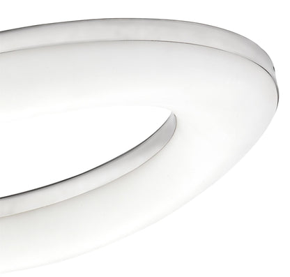 Mantra M4902 Oakley Oval Ceiling 40W LED 3000K, 3200lm, Polished Chrome/Frosted Acrylic, 3yrs Warranty - M4902 Ceiling
