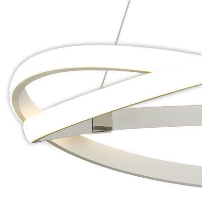 Mantra M5990 Infinity Blanco Pendant 42W LED 3000K, 3400lm, Dimmable White/White Acrylic, 3yrs Warranty