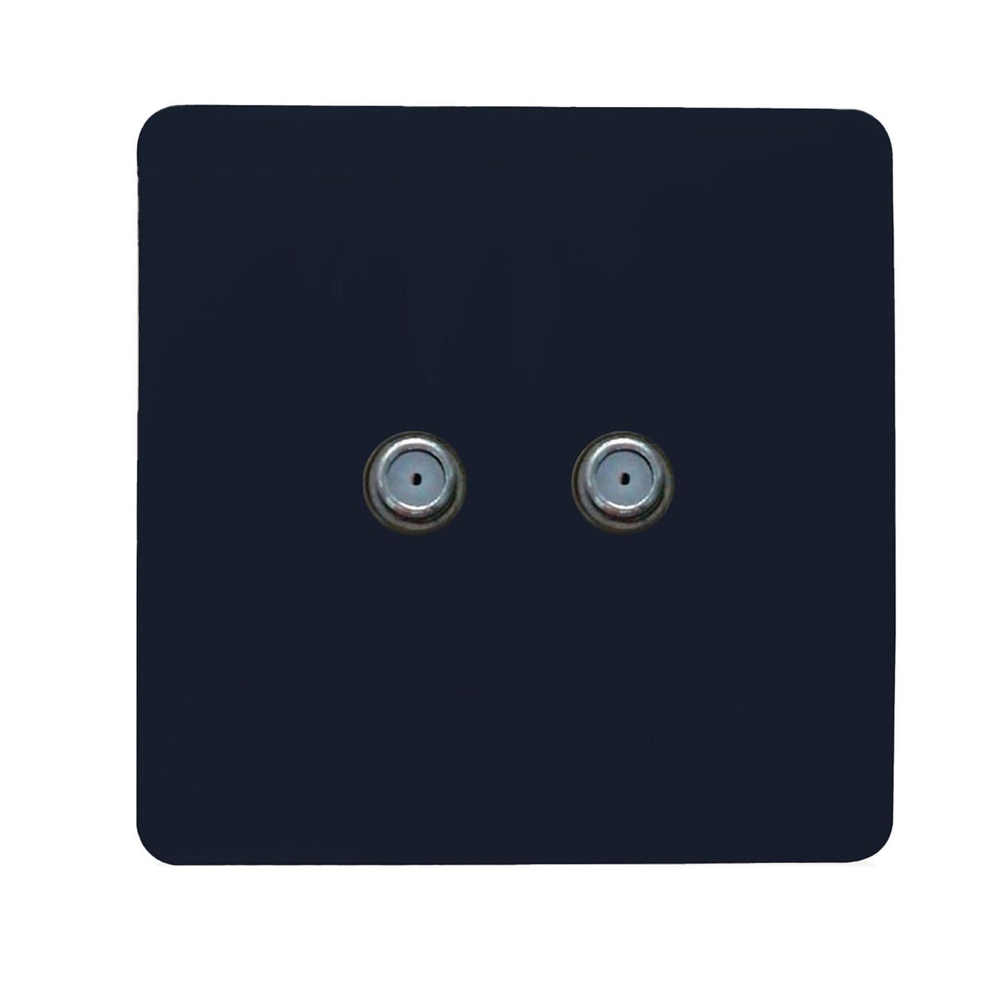 Trendi Switch 2 Gang Male F-Type Satellite Television Socket in Navy