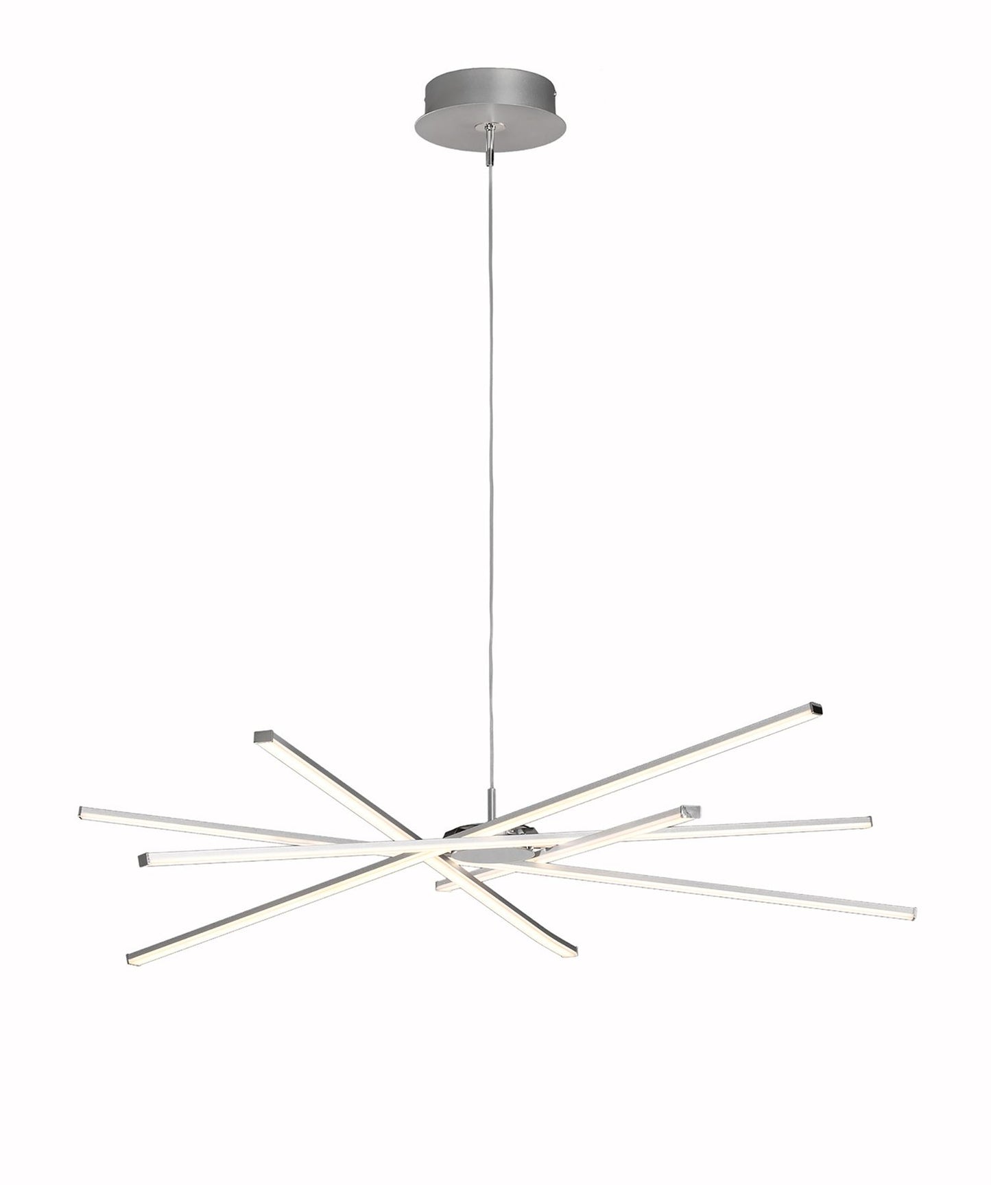Mantra M5911 Star LED Pendant 100cm Round 60W 3000K, 4800lm, Dimmable Silver/Frosted Acrylic/Polished Chrome, 3yrs Warranty