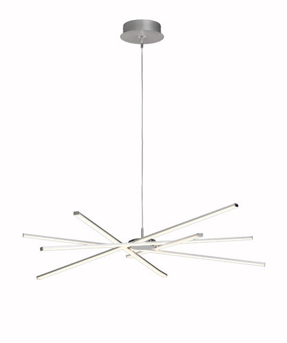 Mantra M5911 Star LED Pendant 100cm Round 60W 3000K, 4800lm, Dimmable Silver/Frosted Acrylic/Polished Chrome, 3yrs Warranty