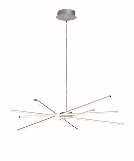 Mantra M5911 Star LED Pendant 100cm Round 60W 3000K, 4800lm, Dimmable Silver/Frosted Acrylic/Polished Chrome, 3yrs Warranty