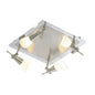 Diyas Diama Flush Plate G9 4 Light G9 Nickel/Polished Chrome/Opal Glass