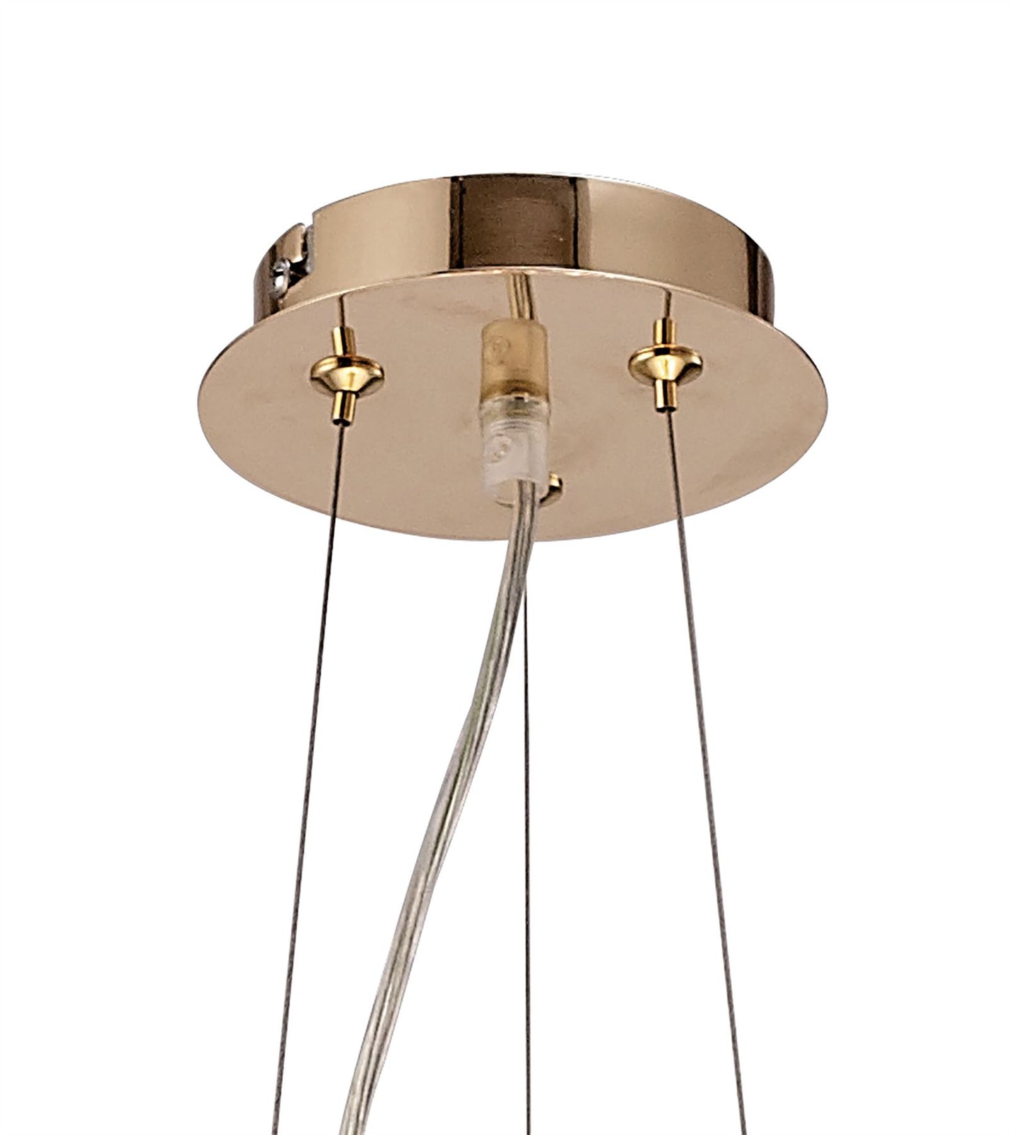 Diyas Amada 45cm  6 Light G9, French Gold/Opal White Glass Ceiling Pendant Light Fitting