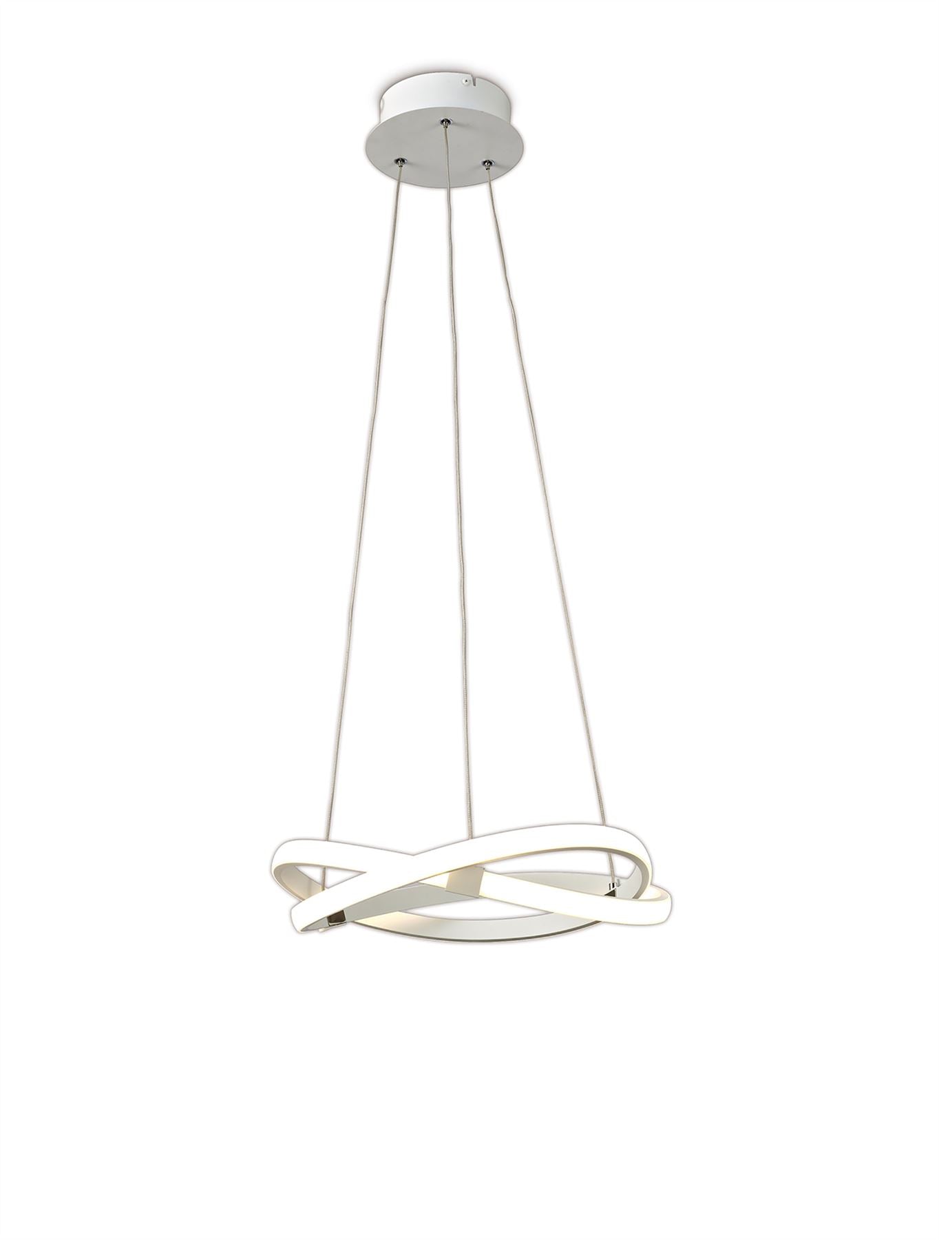 Mantra M5993 Infinity Blanco Pendant 30W LED 3000K, 2500lm, White/White Acrylic, 3yrs Warranty