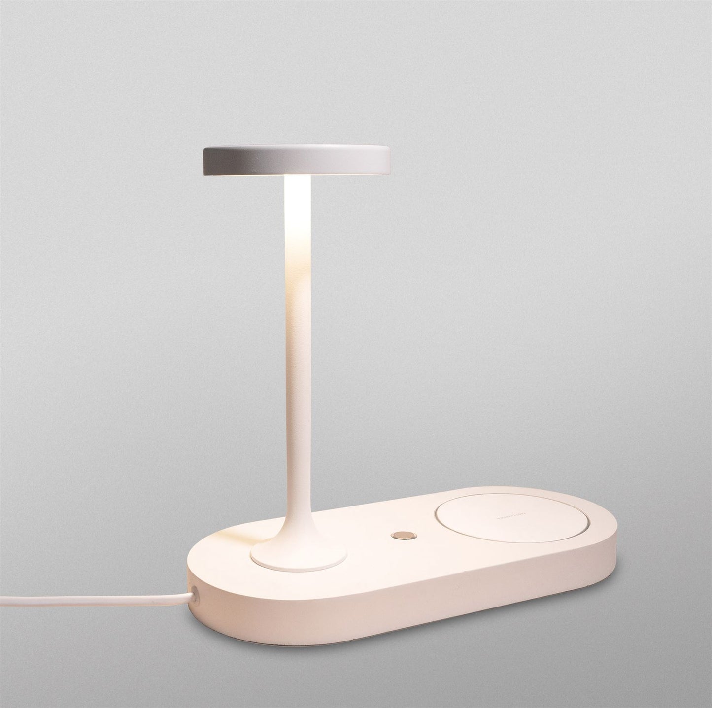 Mantra Ceres Table Lamp with Mobile Phone Induction Charger & USB Charger, 6W LED, 3000K, 450lm, White, 3yrs Warranty