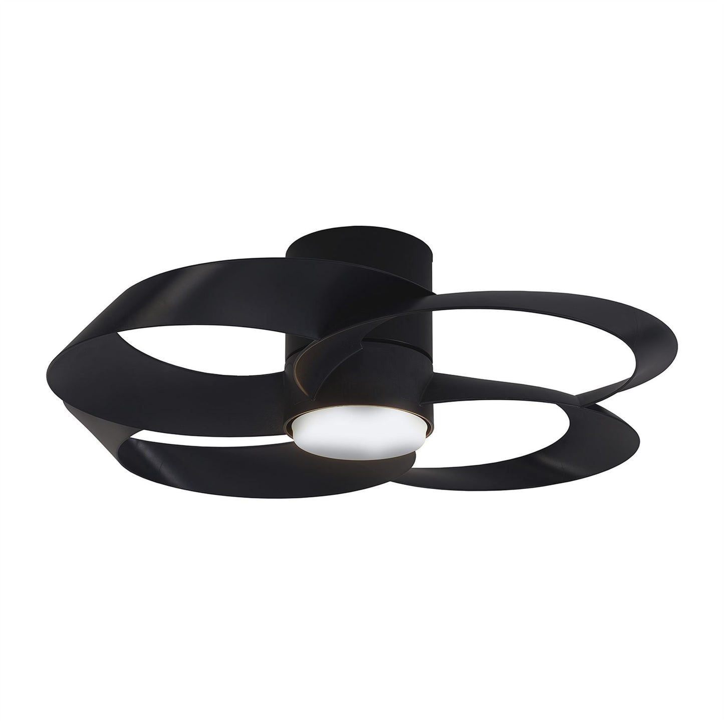 Rose 65cm 24W LED Dimmable Ceiling Light With Built-In 22W DC Reversible Fan, Remote Control 2700-5000K, 2000lm, Black