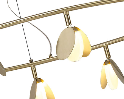 Mantra Shell 86cm 12 Light Pendant, Round, 50W LED, 3000K, 2650lm, Gold, 3yrs Warranty
