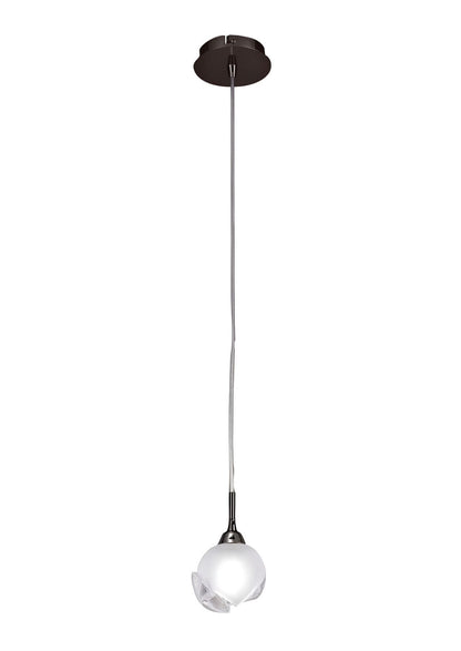 Mantra Fragma 10cm Pendant 1 Light G9, Black Chrome