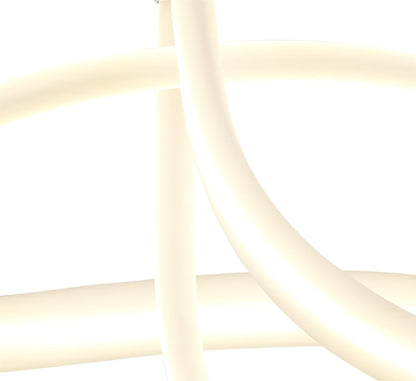 Mantra Armonia Semi Flush Curl, 40W LED, 3000K, 3000lm, Polished Chrome/Frosted Acrylic, 3yrs Warranty Ceiling