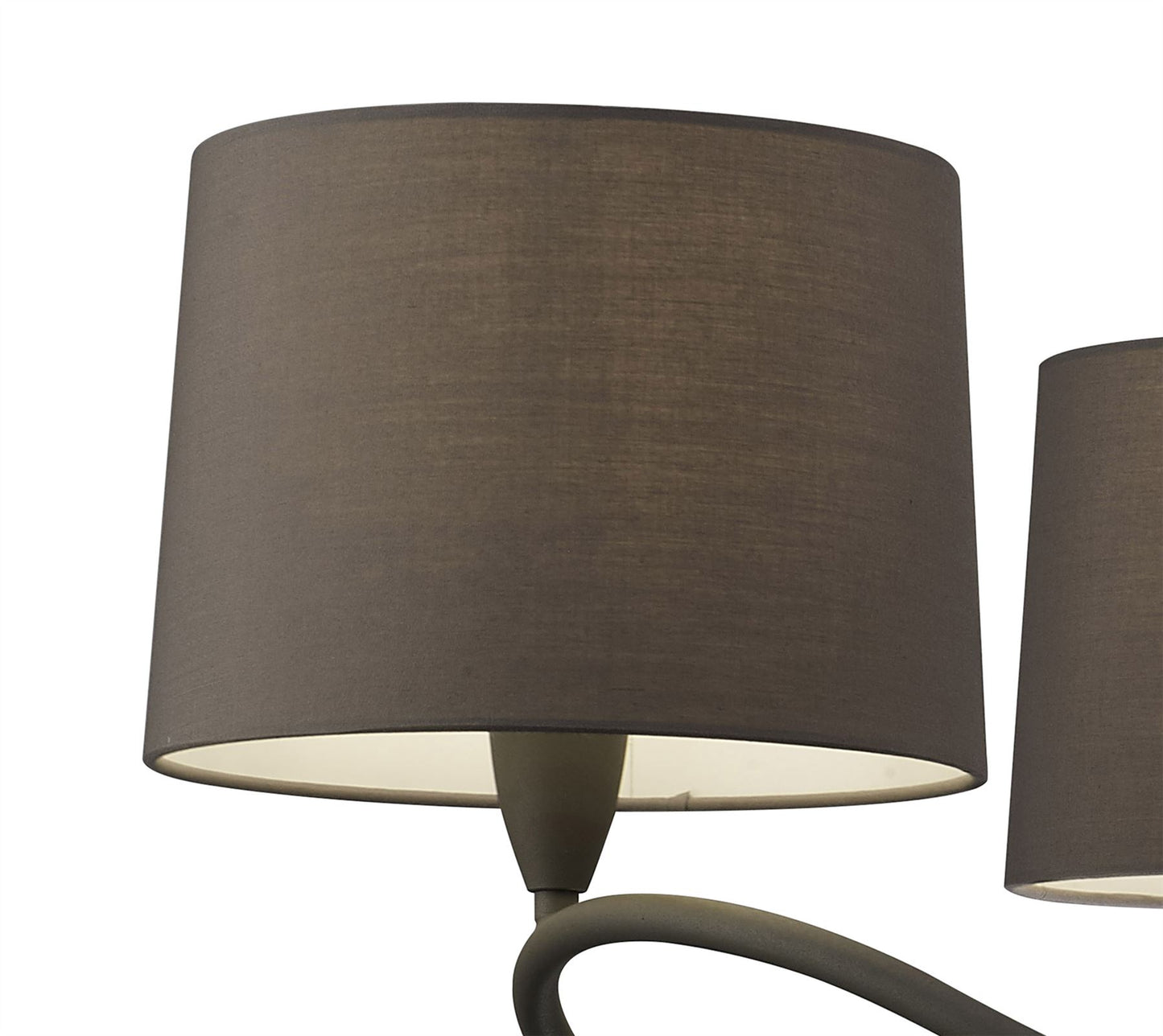 Mantra M3686 Lua Pendant 3 Light E27, Ash Grey with Ash Grey Shades