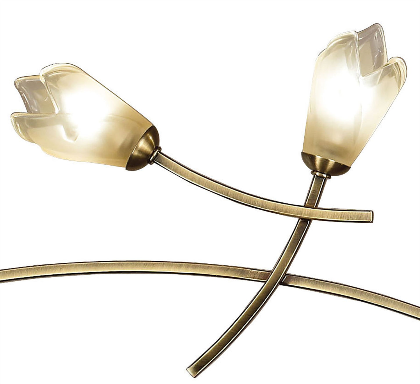 Mantra Pietra Linear Pendant 2 Arm 6 Light G9, Antique Brass
