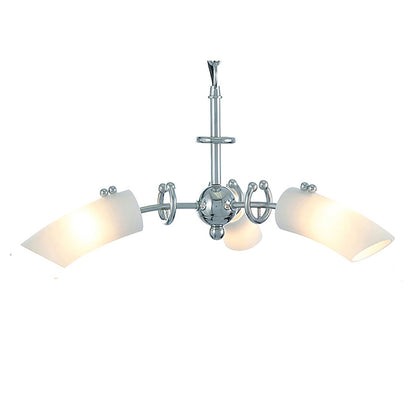 Diyas Lucia 36cm  3 Light G9 Polished Chrome/Frosted Glass Ceiling Pendant Light Fitting