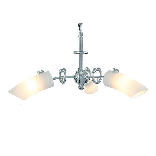 Diyas Lucia 36cm  3 Light G9 Polished Chrome/Frosted Glass Ceiling Pendant Light Fitting