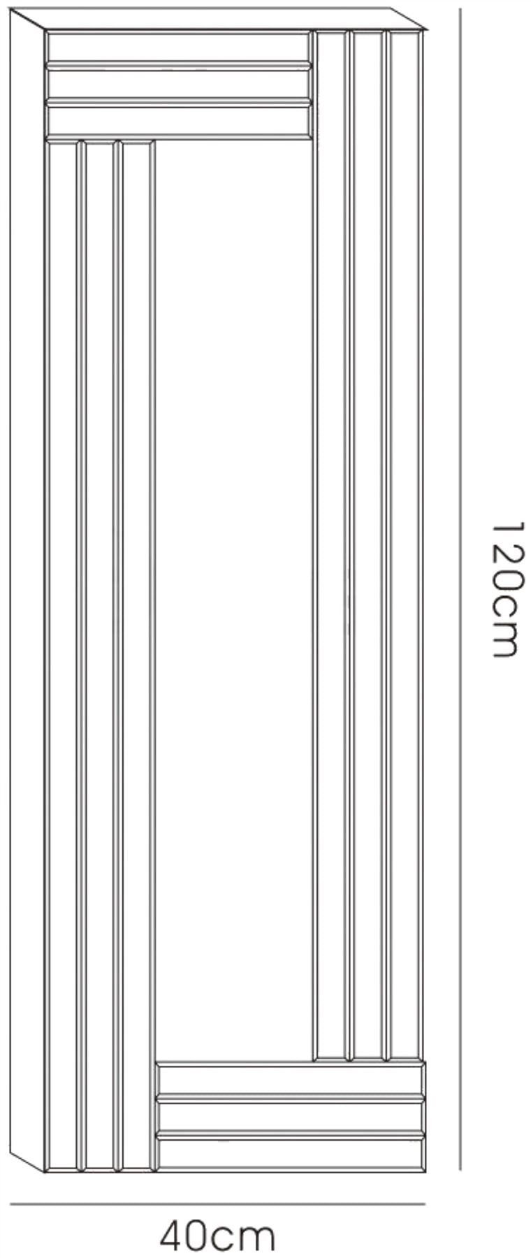 Diyas Home Estin 120cm x 40cm Ribbed Detailed Mirror (Can Only Be Shipped On A Pallet, Additional Charges May Apply.) Mirrors