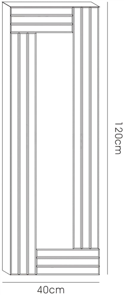 Diyas Home Estin 120cm x 40cm Ribbed Detailed Mirror (Can Only Be Shipped On A Pallet, Additional Charges May Apply.) Mirrors