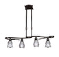 Mantra Amel Telescopic 4 Light L1, SGU10 Bar, Black Chrome, CFL Lamps INCLUDED