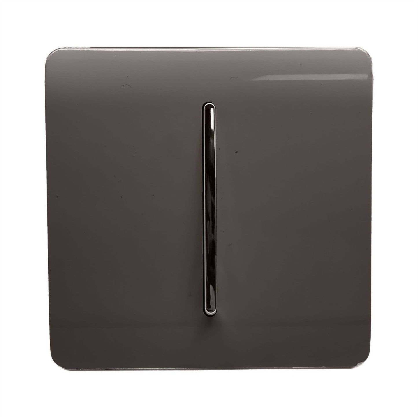 Trendi Artistic Modern Glossy Tactile Auto Retractive Door Bell Switch Dark Brown