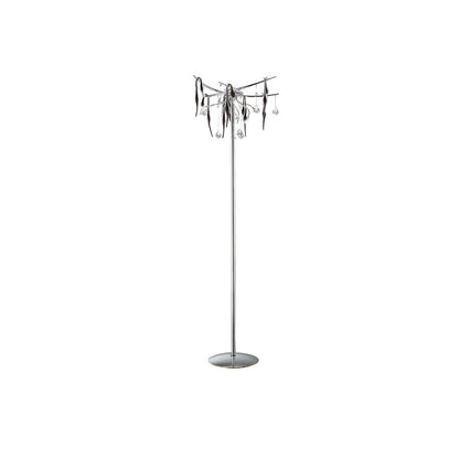Diyas Cygnet Floor Lamp 6 Light G4 Polished Chrome/Black Glass/Crystal, NOT LED/CFL Compatible Item Weight: 15kg