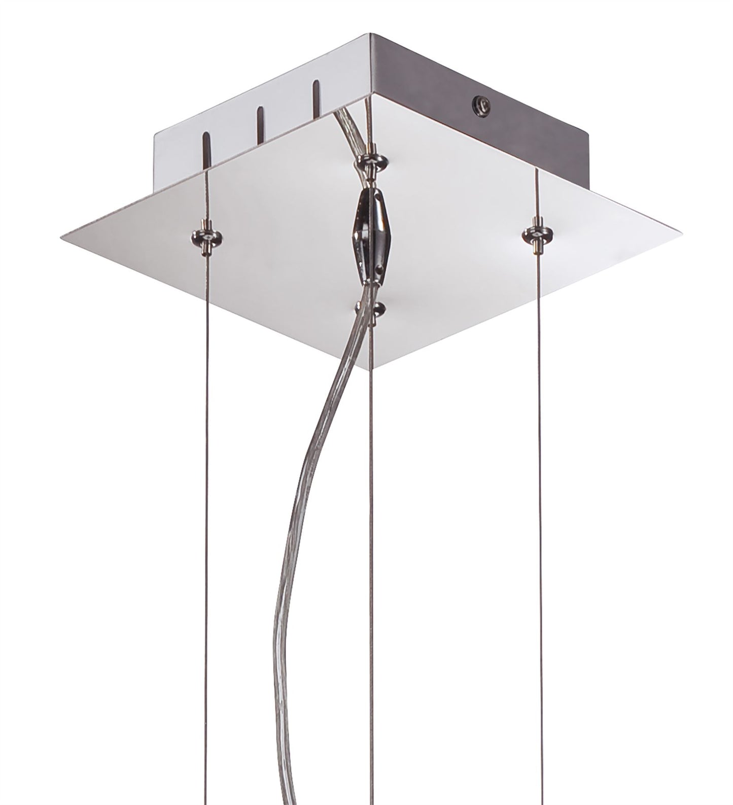 Mantra Fusion Notte Pendant 28W LED Square 3000K, 1700lm, Polished Chrome/Frosted Acrylic, 3yrs Warranty