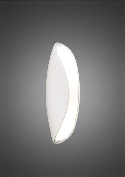 Mantra Pasion Wall Light 2 Light E27, Gloss White/White Acrylic/Polished Chrome, CFL Lamps INCLUDED