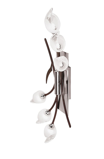 Mantra Holland Ceiling/Wall Switched 6 Light G9, Polished Chrome/Wenge
