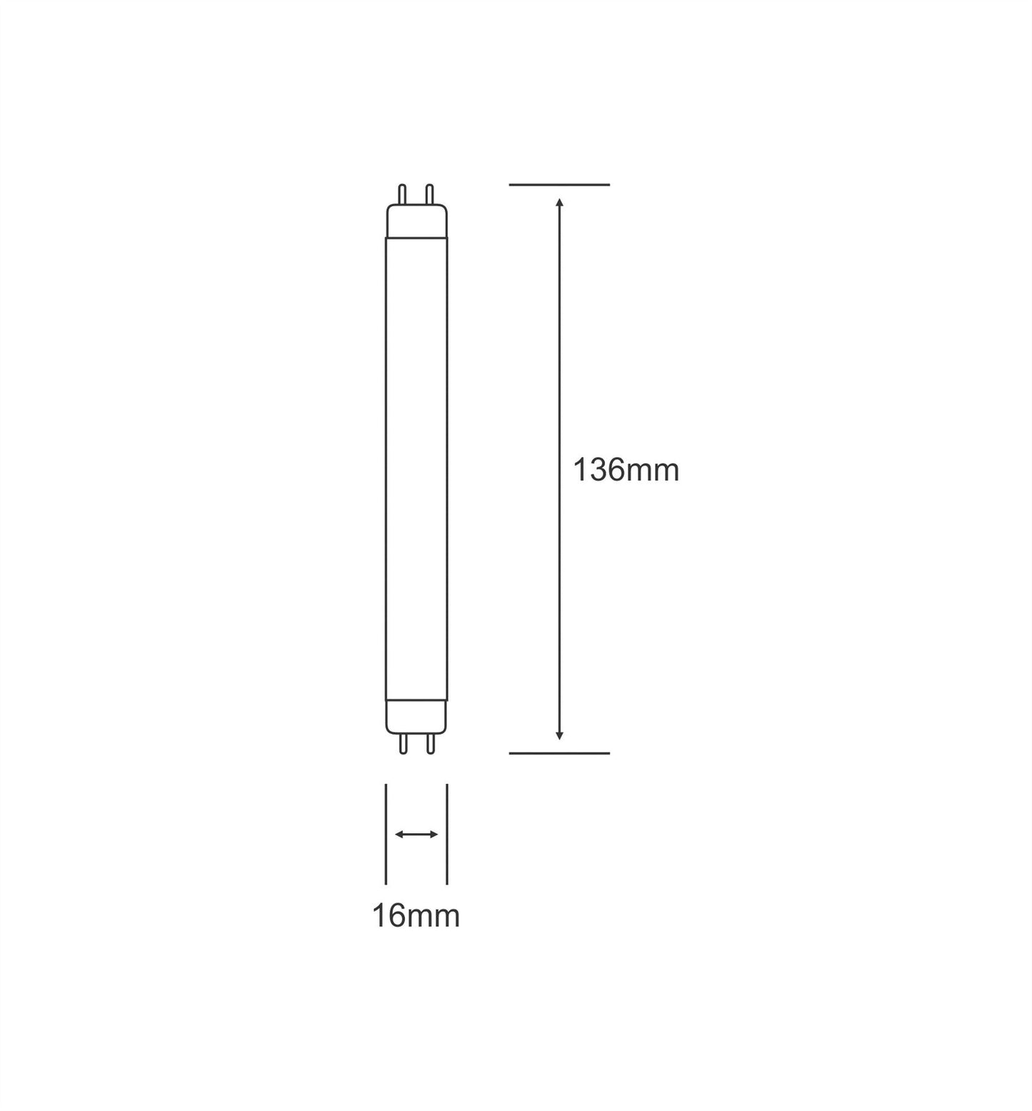 Luxram T5 Standard T5 2700K 4W Fluorescent Tube Fluorescent
