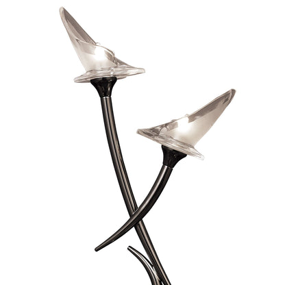 Mantra Flavia Table Lamp 2 Light G9, Black Chrome