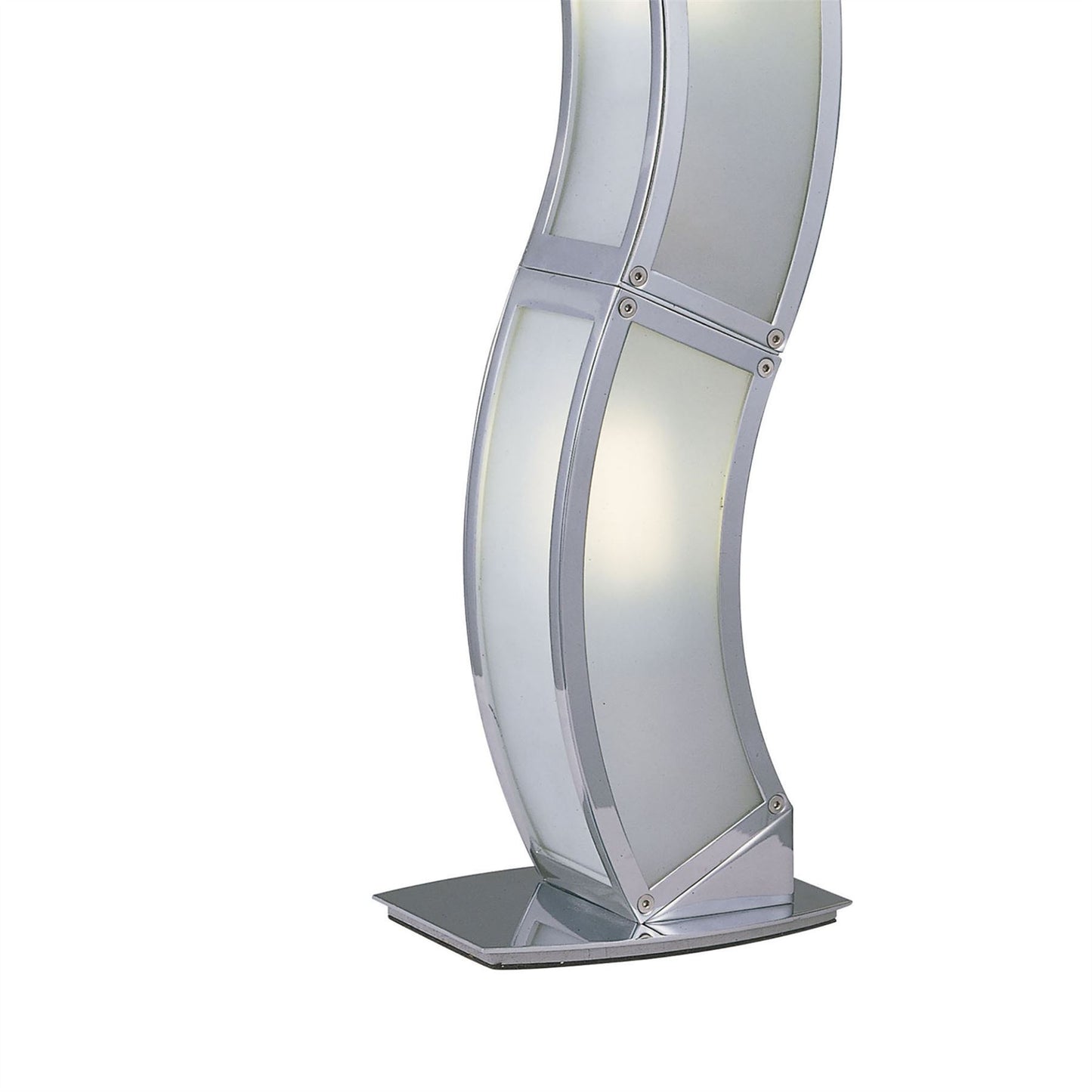Mantra Duna GU10 Table Lamp 2 Light L1/SGU10, Polished Chrome/White Acrylic, CFL Lamps INCLUDED