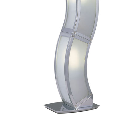 Mantra Duna GU10 Table Lamp 2 Light L1/SGU10, Polished Chrome/White Acrylic, CFL Lamps INCLUDED