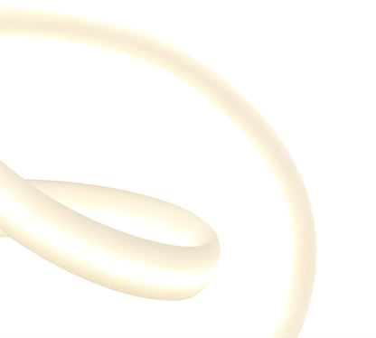 Mantra Armonia Semi Flush Curl, 40W LED, 3000K, 3000lm, Polished Chrome/Frosted Acrylic, 3yrs Warranty Ceiling