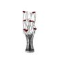 Diyas Home Rouge Aluminium (DH) Rouge Crystal Table Lamp 5 Light G4 Black/Red/Chrome, NOT LED/CFL Compatible