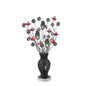 Diyas Home Nevada Aluminium (DH) Nevada Crystal Table Lamp 4 Light G4 Black/Red, NOT LED/CFL Compatible