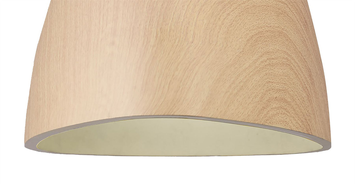 Mantra M4824 Triangle Pendant Small 1 Light E27, Beech/Polished Chrome