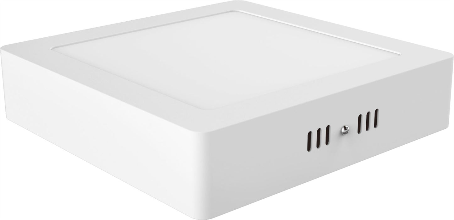 Techtouch Intego SM Ecovision Intego Surface Mounted Ecovision, 210mm, Square, 18W LED, Cool White, 4000K, 1500lm, 120°, White Frame, Inc. Driver, 2yrs Warranty