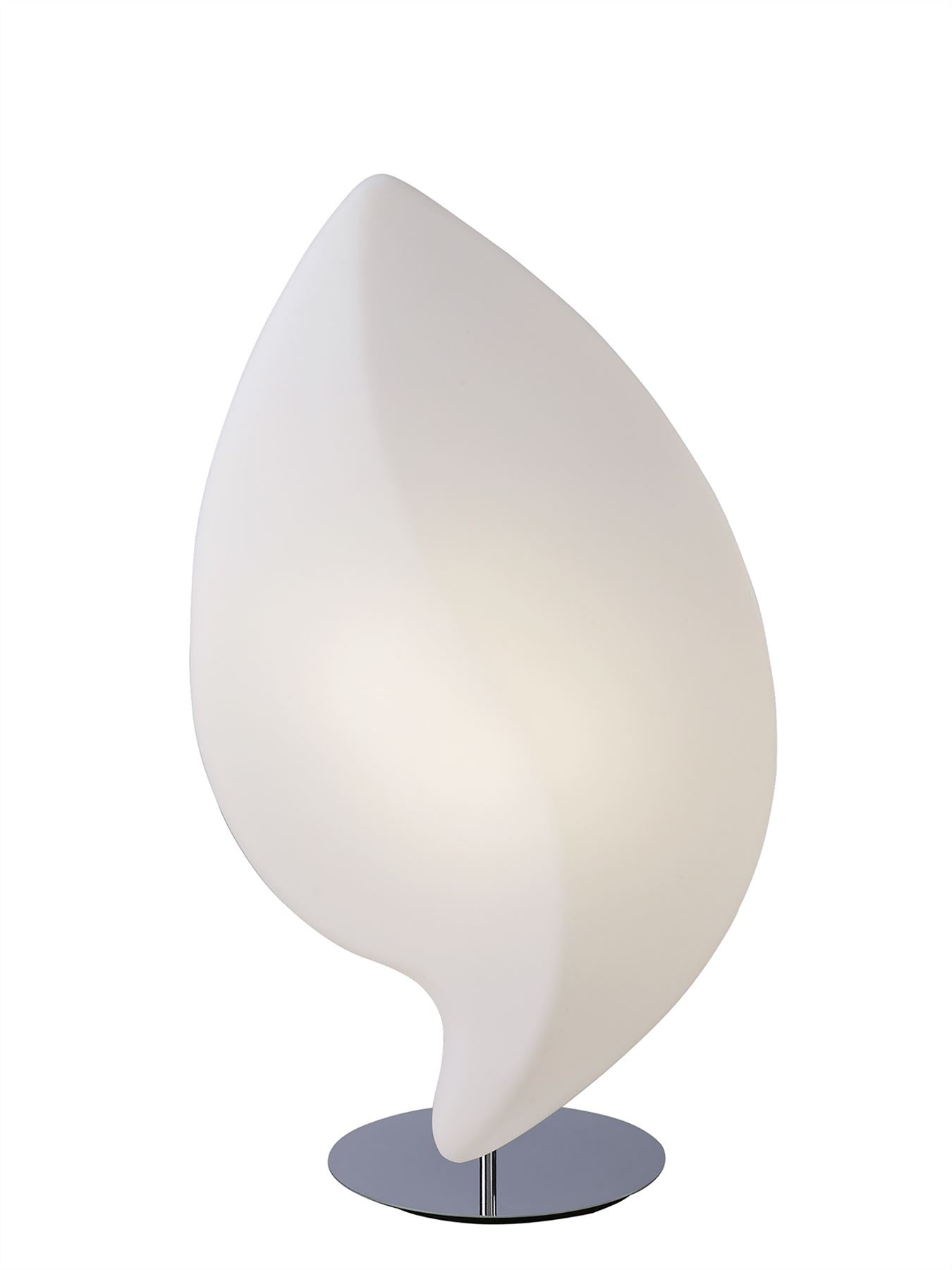 Mantra Natura Table Lamp 2 Light E27 Large Indoor, Polished Chrome/Opal White