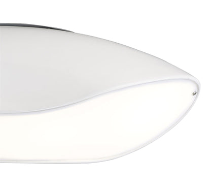 Mantra Pasion Oval Ceiling 4 Light E27, Gloss White/White Acrylic/Polished Chrome, CFL Lamps INCLUDED