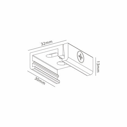Mantra Fusion Tiras LED Strips Standard Fast Mounting Clamp Die Cast, Black