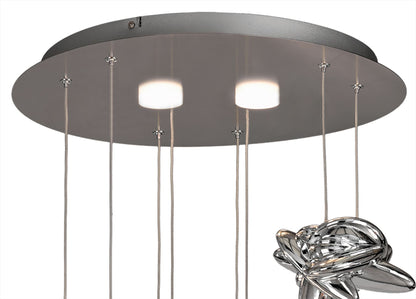 Mantra M5903 Nido Pendant 45cm Round 4 + 2 Lights 24W + 10W LED 3000K, 2800lm, Chrome, 3yrs Warranty