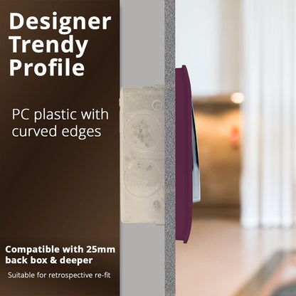 Trendi Artistic Modern Glossy  Home Automation Switch Plum