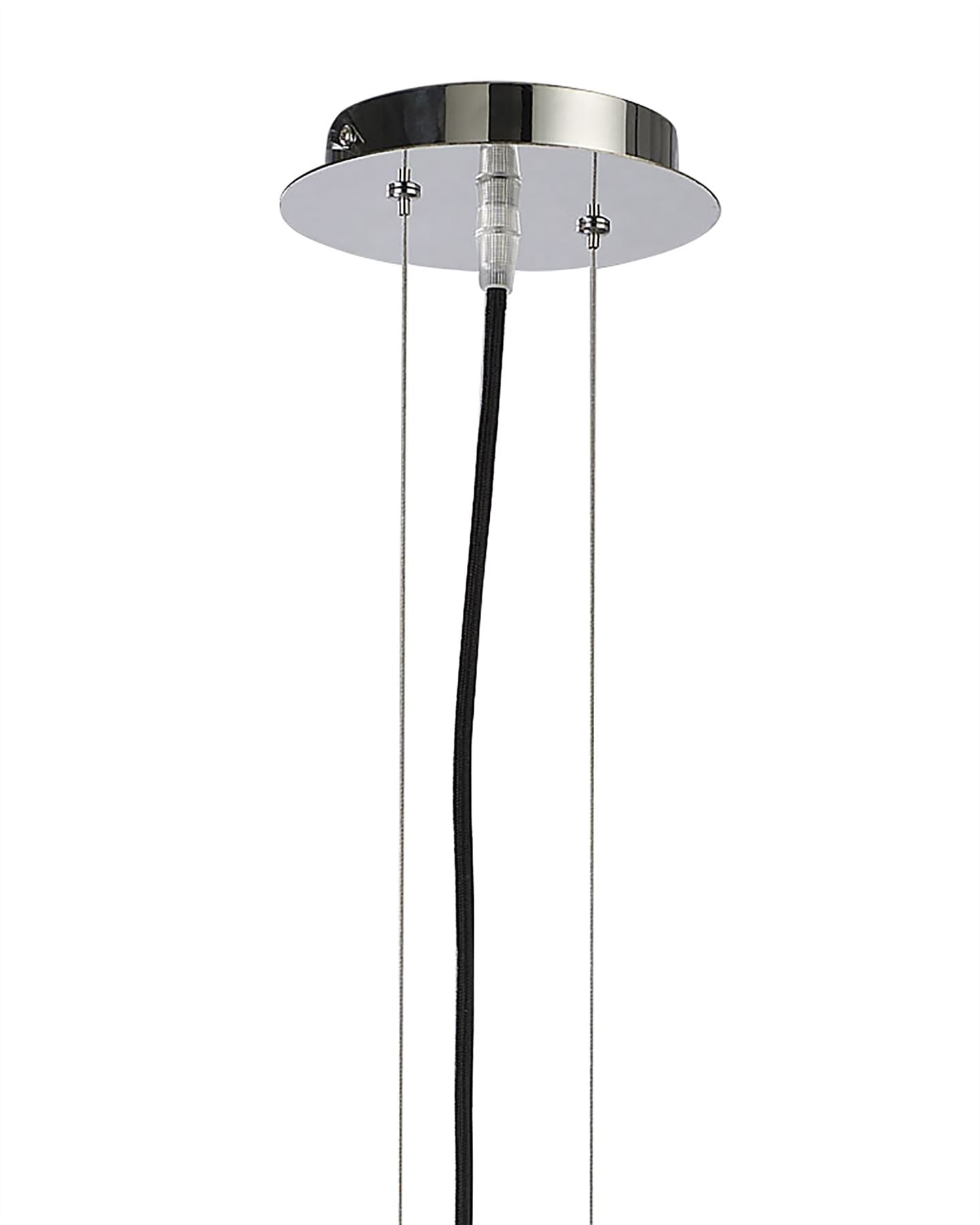 Mantra Pasion Rectangular Pendant 4 Light E27, Gloss Black/White Acrylic/Polished Chrome, CFL Lamps INCLUDED