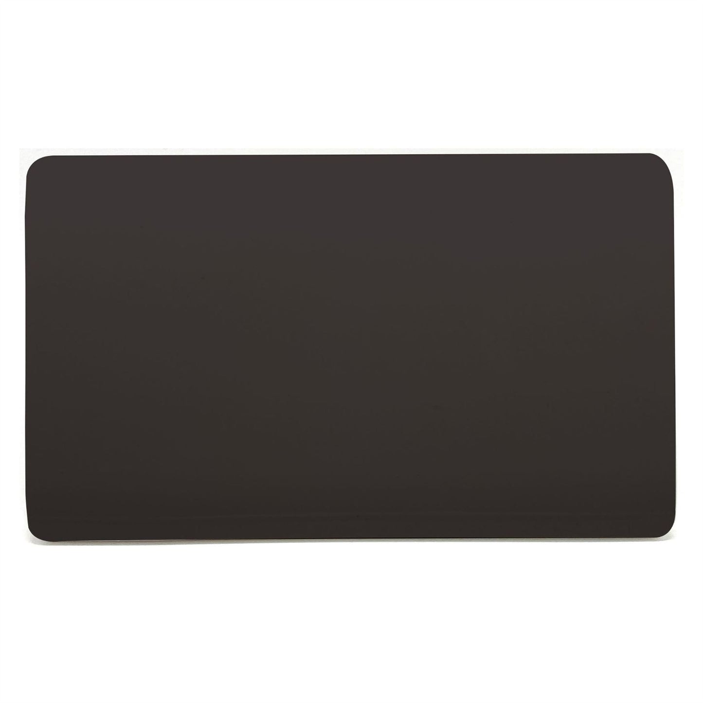 Trendi 2 Gang Artistic Modern Glossy Tactile Double Blanking Plate Dark Brown