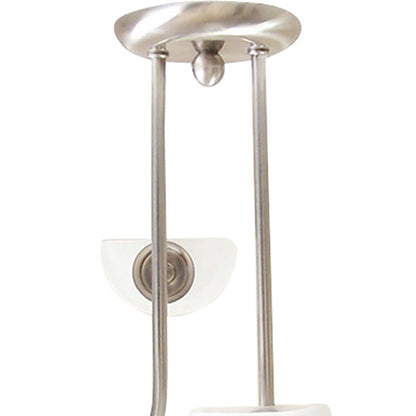 Diyas Udine 48cm Semi Flush 4 Light G9 Satin Chrome/Frosted Glass
