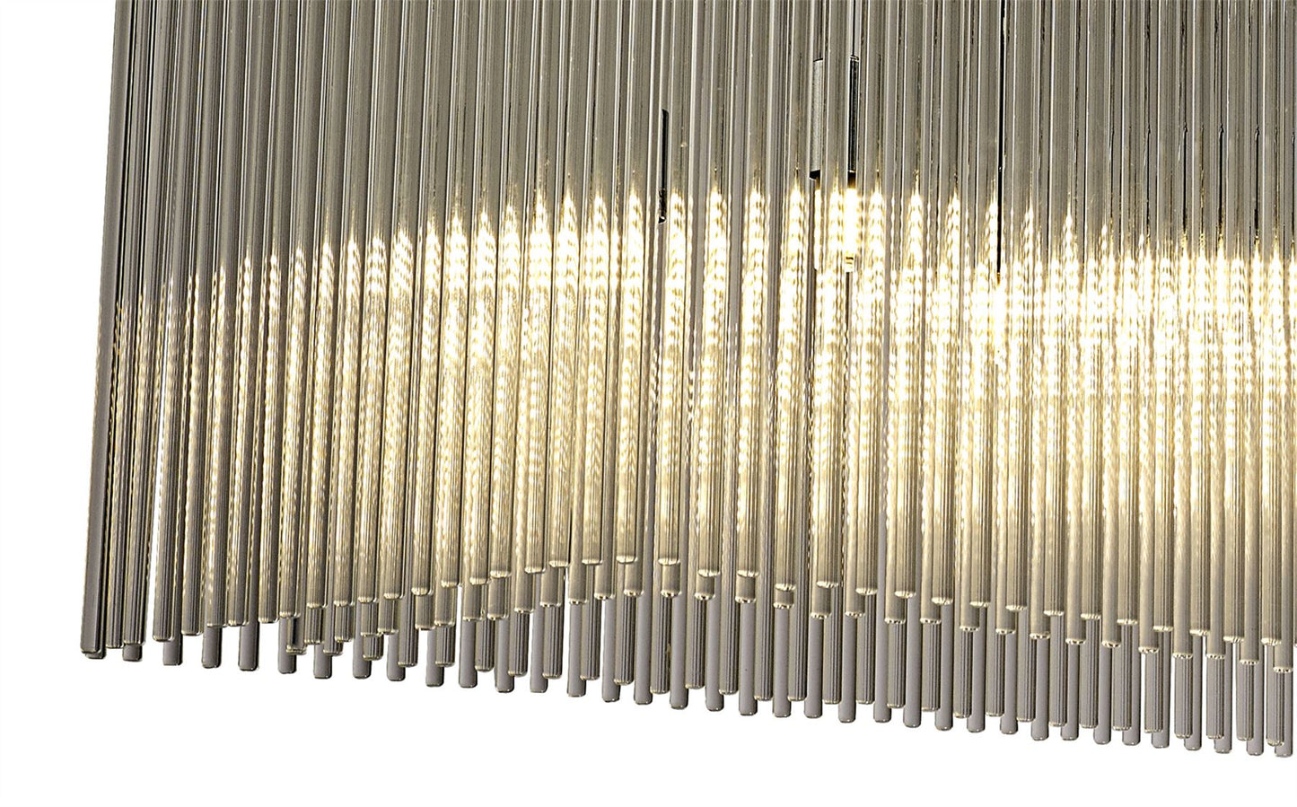 Diyas Zanthe  Linear 10 Light G9 Polished Chrome/Clear Glass Ceiling Pendant Light Fitting
